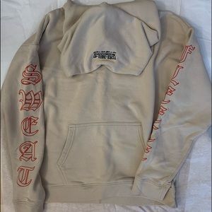 ARITZIA TNA Beige Embroidered Hoodie